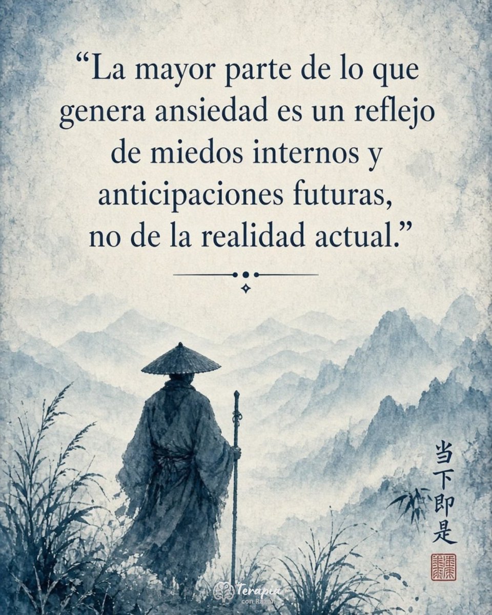 terapiaconrazon's tweet photo. 2. Tu ansiedad no se activa por eventos del presente, solo del futuro. https://t.co/vL6dBgnvnK