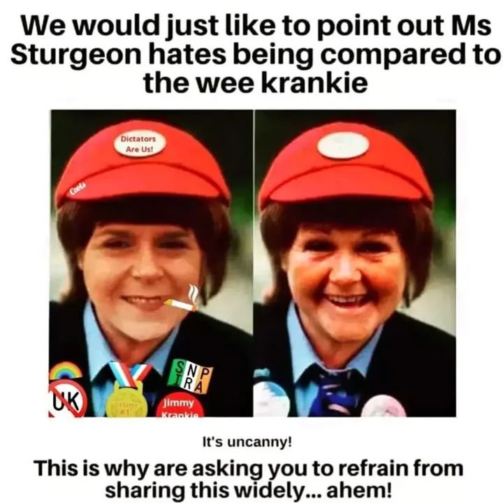 colincools1's tweet photo. #FUCKtheSNP #FuckScottishNationalism #AbolishHolyrood #DissolveDevolution #ShutTheShortbreadSenate #MakeScottishNationalismHistory #BootScottishNationalismOot #JailKrookedKrankie #JailBothMurrells
Mrs Murrell your teas oot.
Cornton Vale awaits... https://t.co/8pUsiWNqsa