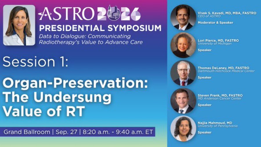 MROQCOfficial's tweet photo. Kicking off #ASTRO26 with the Presidential Symposium! 🌟 Our Director, Dr. Lori Pierce, highlighted the value of RT in breast cancer organ preservation, including MROQC’s real-world patient-reported outcomes.

“We need to tell our story.” 💙

#MROQC #RadiationOncology https://t.co/78F92JwkOQ