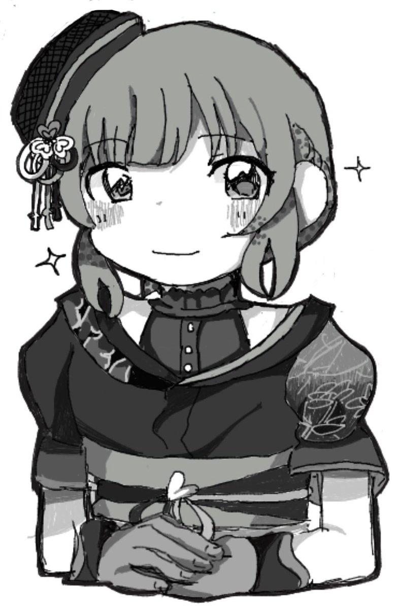 omm_008's tweet photo. 絵チャの何故か白黒愛莉ちゃん https://t.co/6h9ilqRryJ