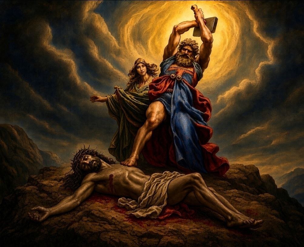 Aesiric_Media's tweet photo. "Hast thou heard," she said, "how Thor challenged christ to single combat, &amp; how he did not dare to fight with Thor?"

"I have heard tell," says Thangbrand. 

-Njal's Saga, 98

This shows there was a Norse legend of jesus backing out of a duel that even the christians didn't deny https://t.co/FsVRY5WVE0