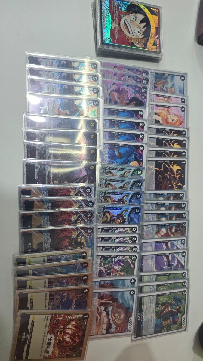 only_bluxi's tweet photo. Bluffy egb:
Pyrobin 1st
Mihawk 1st 
Mihawk 1st
RAce 1st
Imu 2nd

Imu gonna be insane post banlist but yellow is gonna play that 1 stage bomber

#OnePieceTCG https://t.co/q9N9tVZrLO