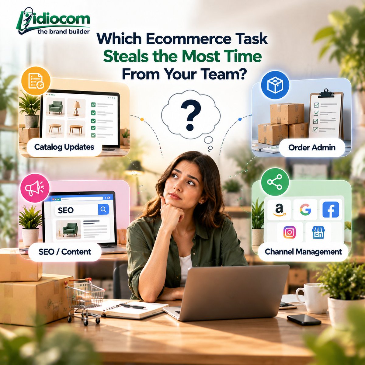 idiocom_saas's tweet photo. Ecommerce teams spend hours managing daily tasks.
Which one takes the most time? ๐
๐ Catalog updates
๐ฆ Order admin
๐ SEO & content
๐ Channel management
Vote and share what you would automate first. ๐
๐ Idiocom
#Ecommerce #EcommerceOperations https://t.co/Cw2j4R0i2N