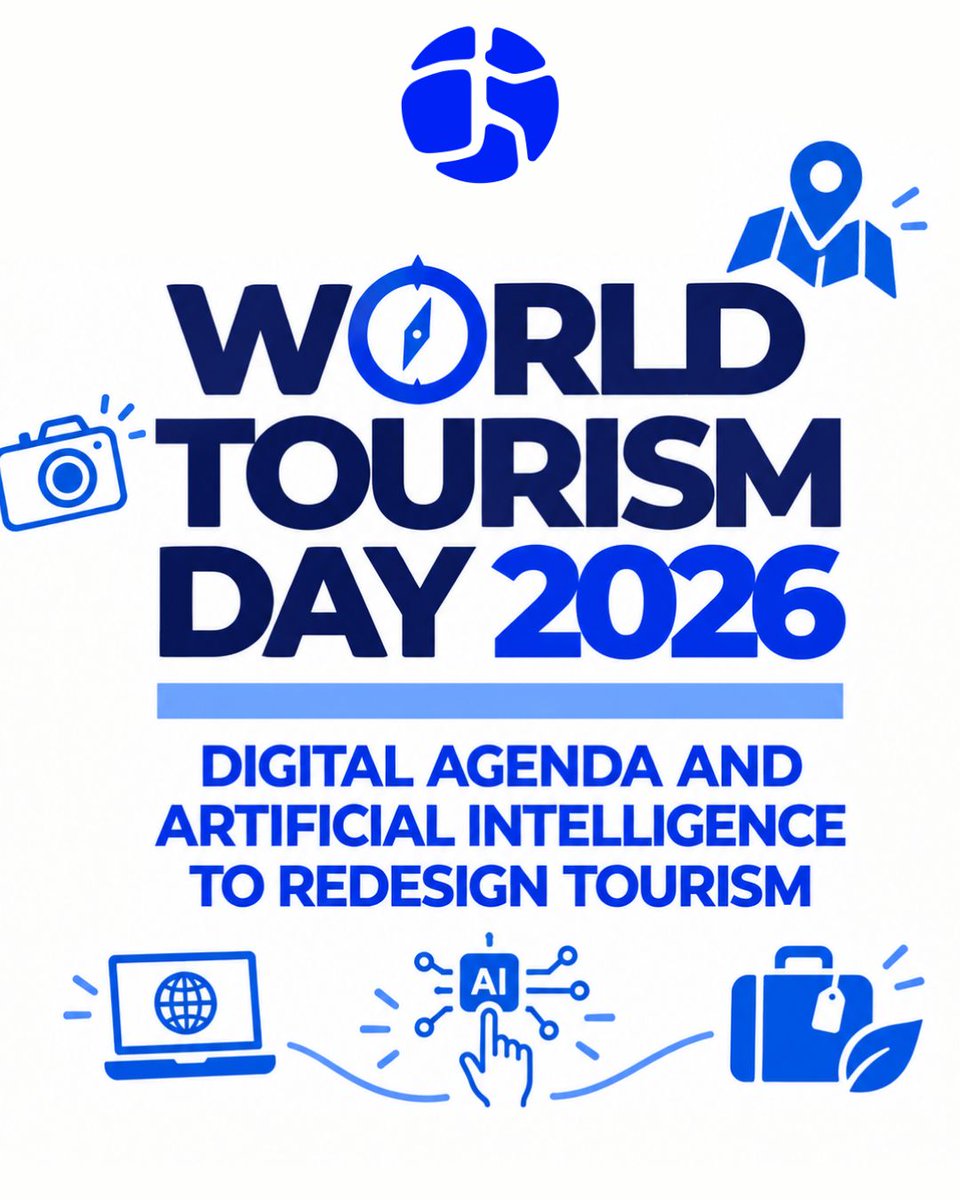UNGeneva's tweet photo. Today is #WorldTourismDay. This year's theme, "Digital Agenda &amp; Artificial Intelligence to Redesign Tourism," looks at how technology is reshaping the way we plan, book, and experience travel — from smarter destination management to sustainable tourism systems.

#WTD2026 https://t.co/uL3KbiuAUp