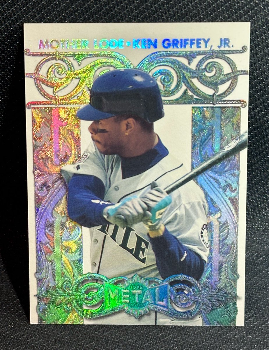 RuckusTJ's tweet photo. All September: Griffey PC 🧢 

Day 27 - 1996 Metal Universe
Mother Lode 💎🪎
#SweetSwingSeptember #TheKid https://t.co/iclDwnfyzz
