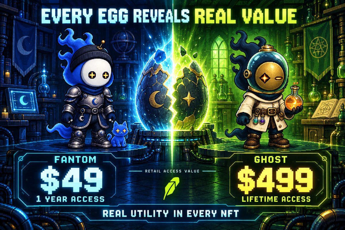 cifer_security's tweet photo. EVERY EGG REVEALS REAL VALUE 👻

Your reveal does not decide whether you receive utility

It decides how much access your NFT represents:

👻 FANTOM

$49 retail value
Access to every Cifer app for 1 year

⚡ RARE GHOST

$499 retail value
Lifetime access to every Cifer app

Stake your NFT to access Cifer while keeping it, or transfer and resell it before redemption

Every NFT carries between $49 and $499 in real ecosystem utility

Not a promised floor price
Real product value built into every NFT
