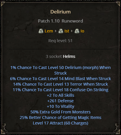 Rebirthtruther's tweet photo. @SiriusBShaman 6% Chance To Cast Level 14 Mind Blast When Struck
14% Chance To Cast Level 13 Terror When Struck
11% Chance To Cast Level 18 Confuse On Striking

Mind blast
Confusion 
Terror

Delirium is a hidden power
The power of losing one's mind
To become more powerful https://t.co/ddGtiD1GBb