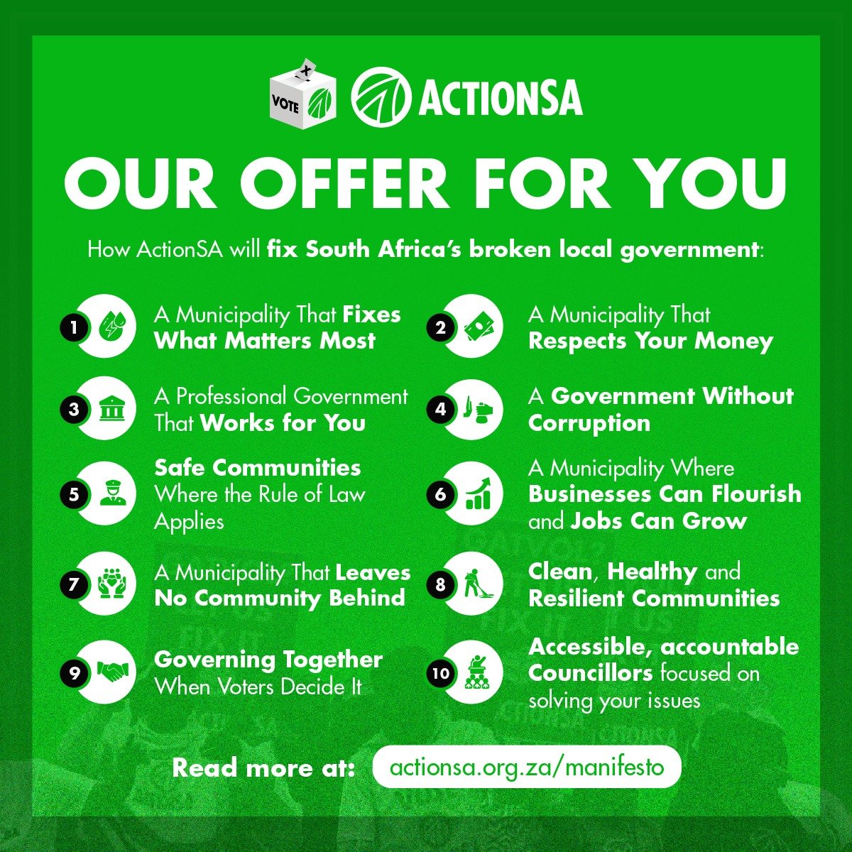 ActionsaRLM's tweet photo. VOTE FOR ACTION SA 💚💚
#ofentsekombe4mayor 
#letsfixrustenburg https://t.co/GETa5OEmOw