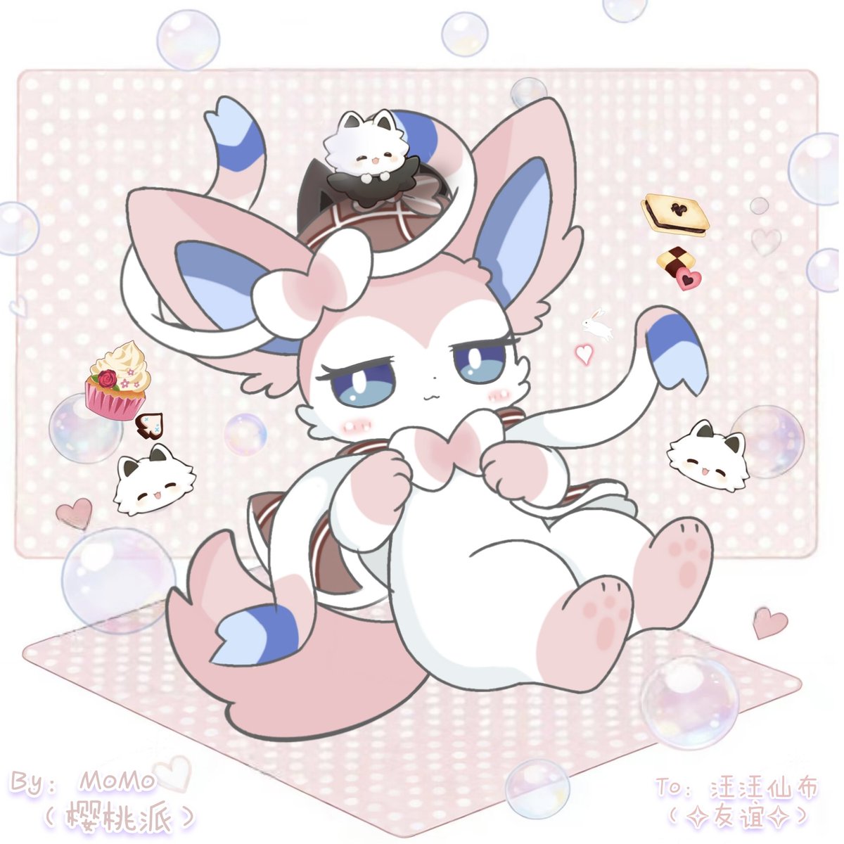 MoMo_Cherrycake's tweet photo. #furry #furry_art #pokemon #Sylveon 近期绘画总览 https://t.co/IJVXHkKM7m