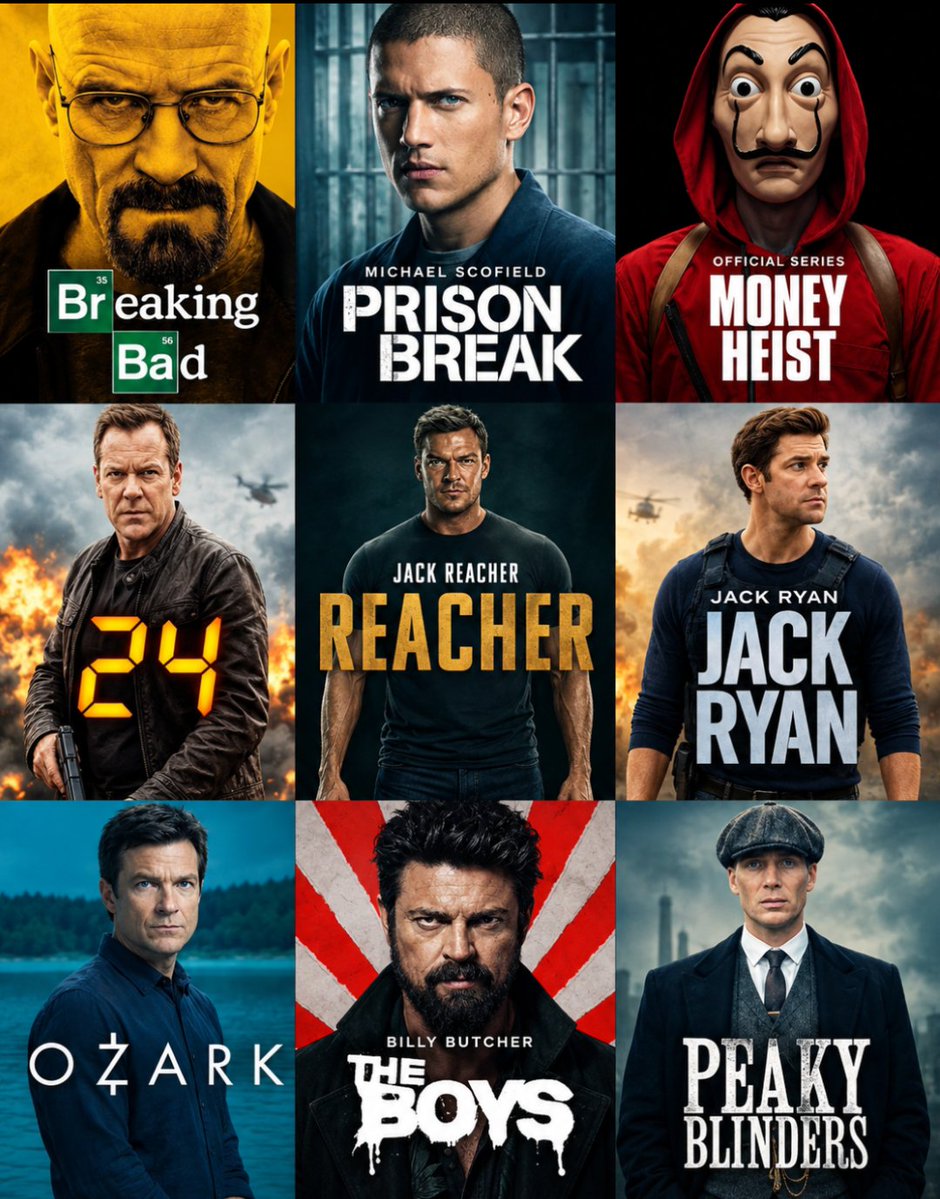 Big_Sam_777's tweet photo. Which is your perfect favorite ( you can only pick 3) 🤔🤔. Mine Money Heist, 24, Reacher. https://t.co/XYM30qn88z