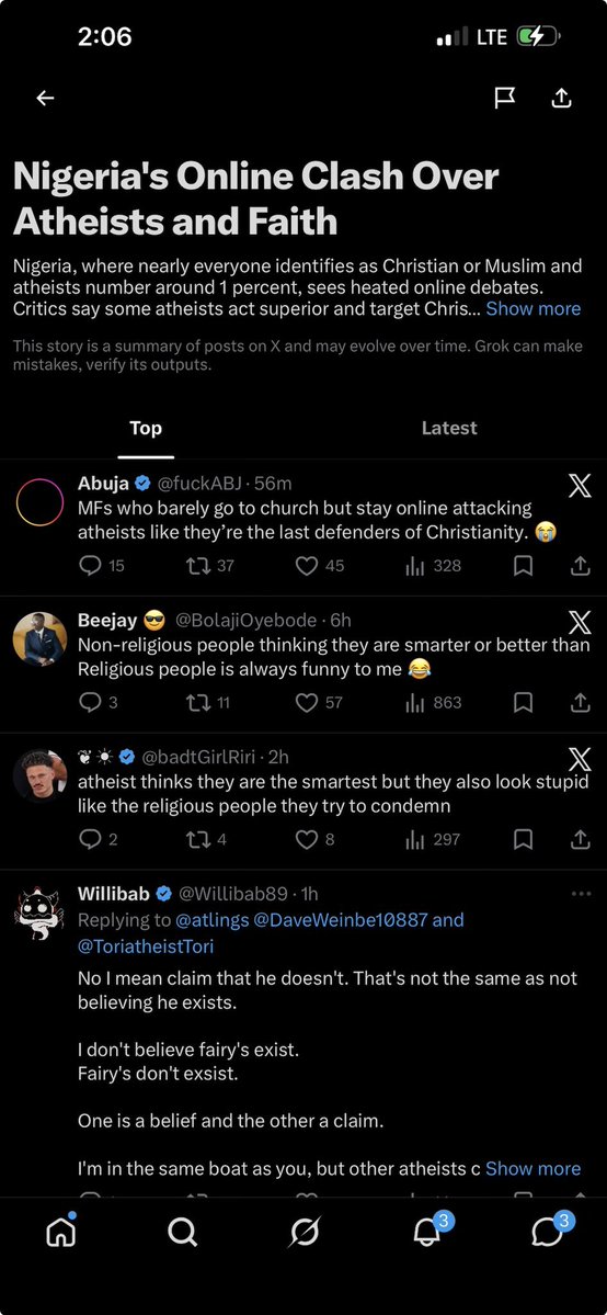 fuckABJ's tweet photo. X don officially confirm say I be bad person. https://t.co/ctKcLP71BZ