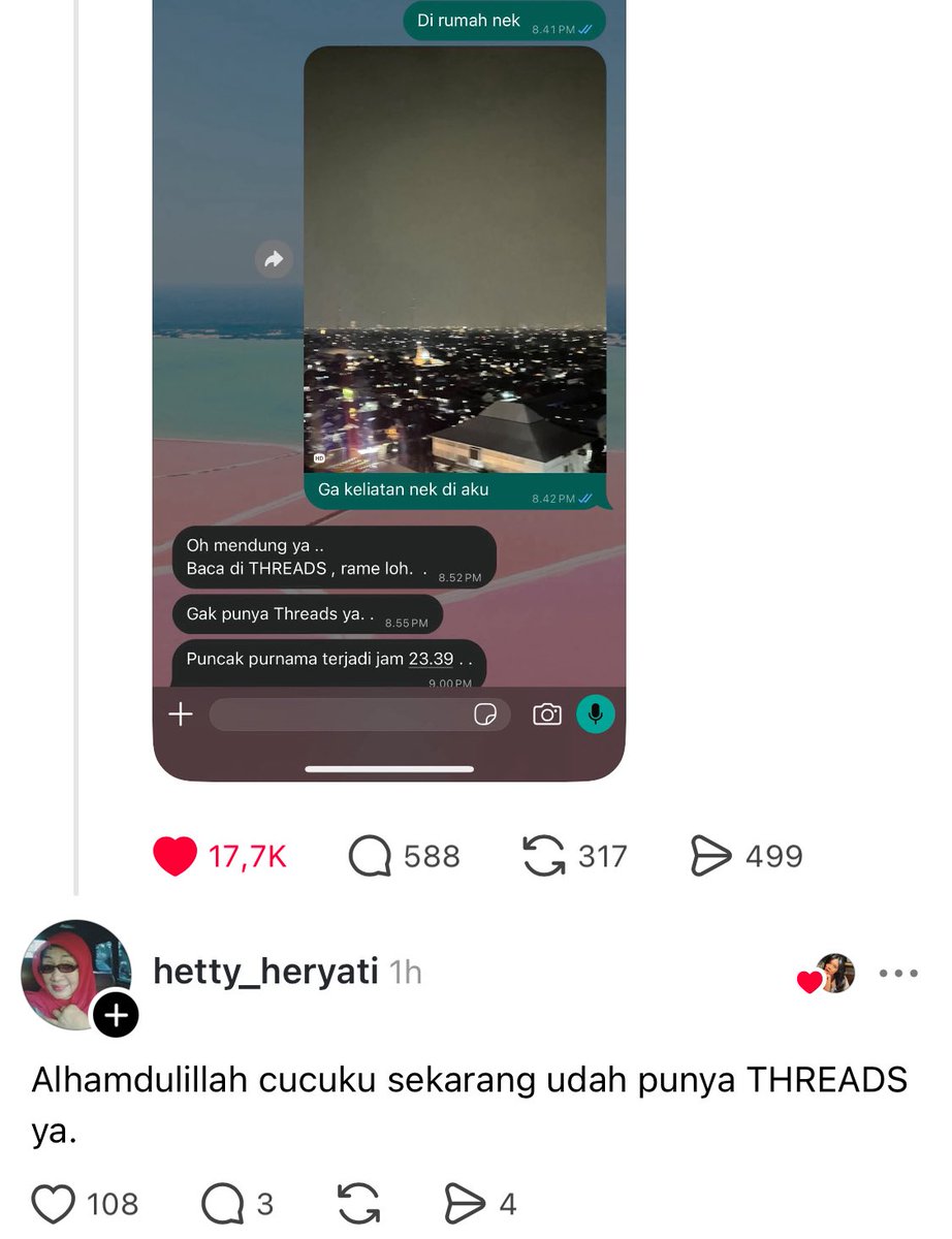 taurosze's tweet photo. “Gak punya Threads ya”

Lucu banget nenek kakaknya, so gawl 🫰🏻

😭😭😭😭😭 https://t.co/5ekKLY41oO