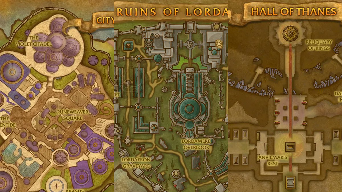 icyveins's tweet photo. WoW Forever skipped maps for some zones, so a fan artist made his own. Santiago Reyes just finished official-style maps for Dalaran, Ruins of Lordaeron, and Hall of Thanes!

🗺️ https://t.co/KQQRAcq1PU

#Warcraft #WoWForever https://t.co/VBnAQb9qn5