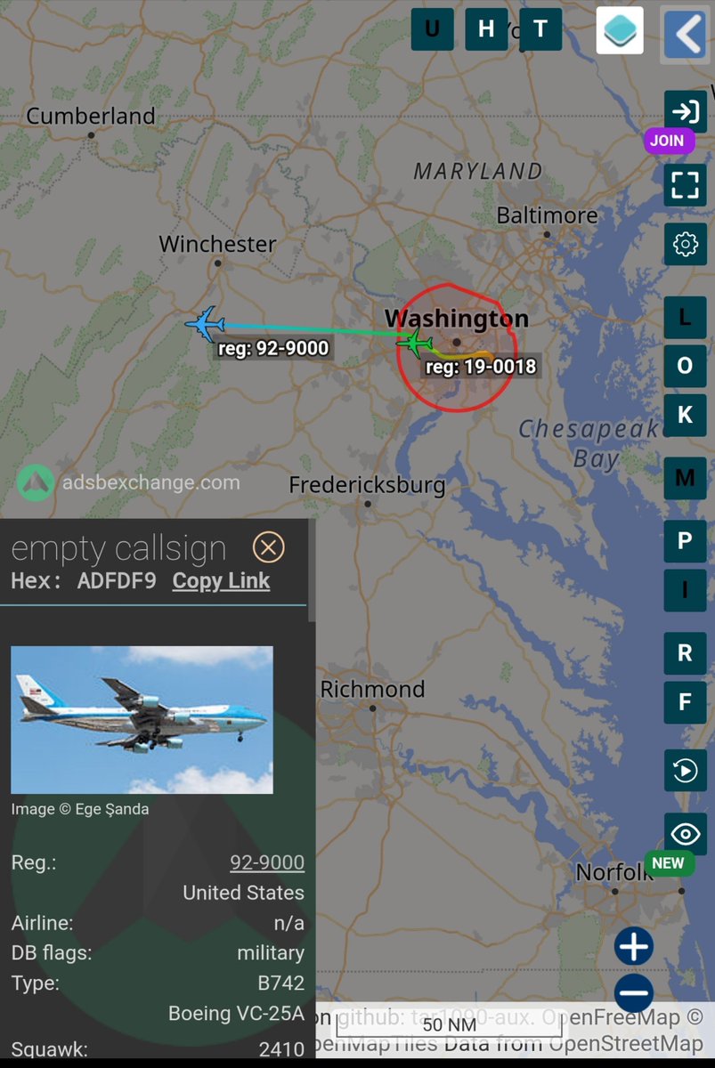 sipjack1776's tweet photo. POTUS departs JB Andrews for Chicago where he will attend The President's Cup at Medinah Country Club.
VC-25A 
#ADFDF9/92-9000/AF1

C-32A (Backup Plane)
#AE4AE6/19-0018/SAM47
@Borrowed7Time @USAF_VIP_LGX https://t.co/6tRIOHBXWp