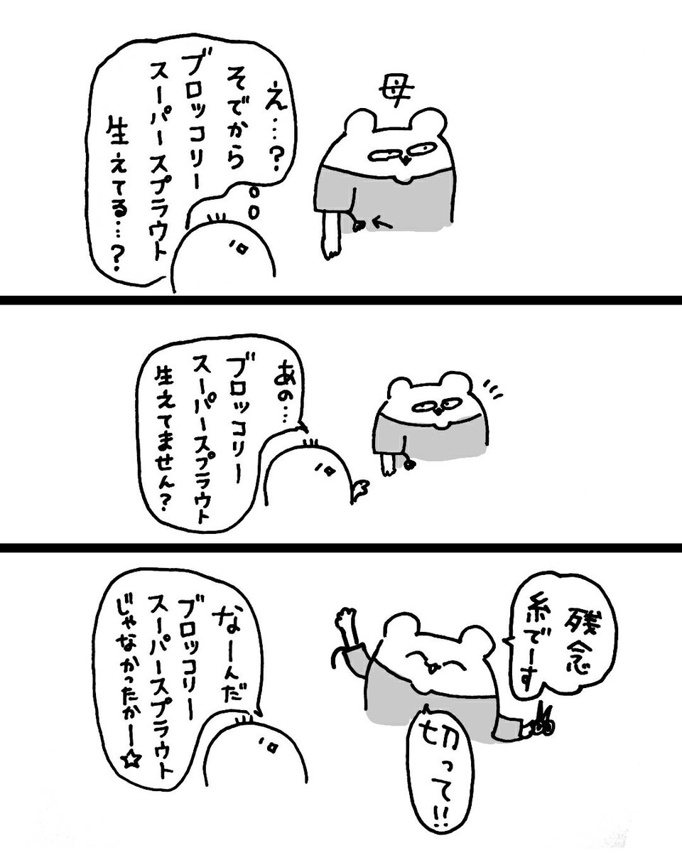 pirosukenabe's tweet photo. なんなら生えててほしかったブロッコリースーパースプラウト🌱
#絵日記 #日常漫画 https://t.co/Spsnkfarbq