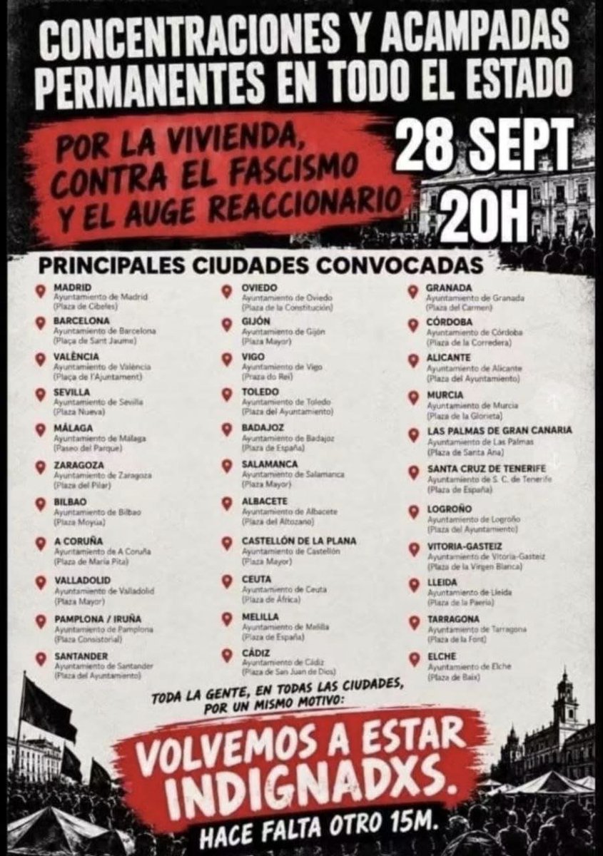 FernandoRuizPe's tweet photo. 📢A las calles, a dejar claro que la vivienda es un derecho.
Porque toca defender lo conquistado, y gritar que no vamos a dar ni un paso atrás.
Por las que lucharon, por las que luchamos y por las que lucharán
#ALasCalles https://t.co/tiw5rgTEoq