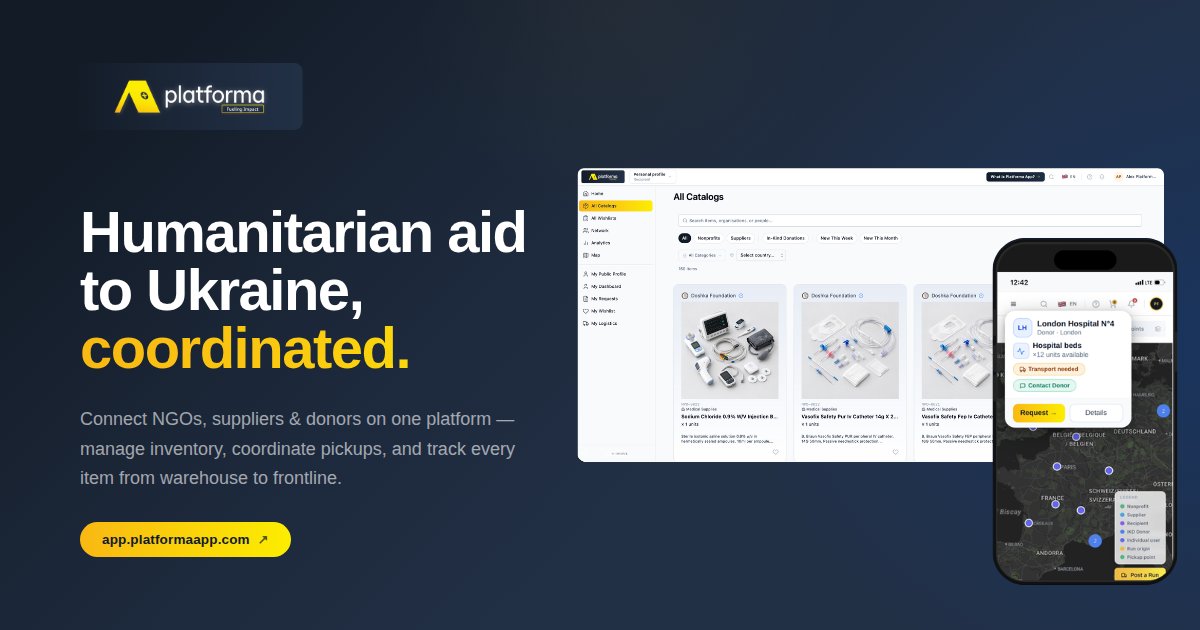de_stalle's tweet photo. As many of you know, I have been building @platforma_app quietly for the last 2.5 years.

It was chaotic. No team, no money. Last fall, I gave up on finding a developer to build it.

Then winter hit Kyiv. Power cuts, for weeks at a time. I almost gave up on the whole thing. https://t.co/siN1sHjPv4