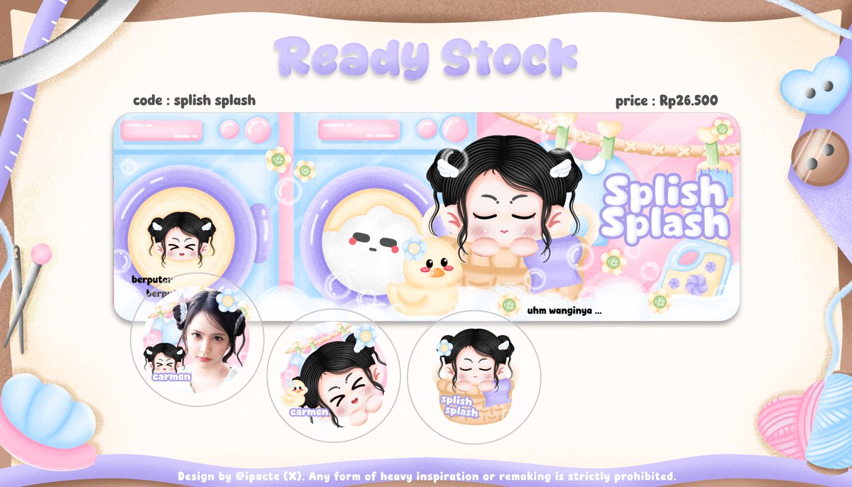 ipacte's tweet photo. Help retweet, thank you 🩷

Aloo... ada layout chibi carmwn siap di jemput kakak kakak sekarang juga >< free retext, avail resize / recolor with fee yaa 🧺🐇   #zonauang https://t.co/GyYQdkRVSS