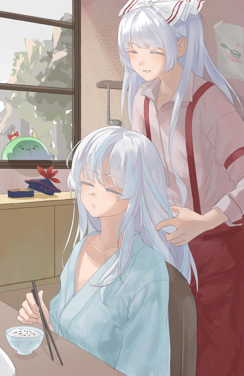 Shuoyu_fishtail's tweet photo. 贤妻妹红

#東方Project #藤原妹紅 #上白沢��音 https://t.co/BnPRXPaBax