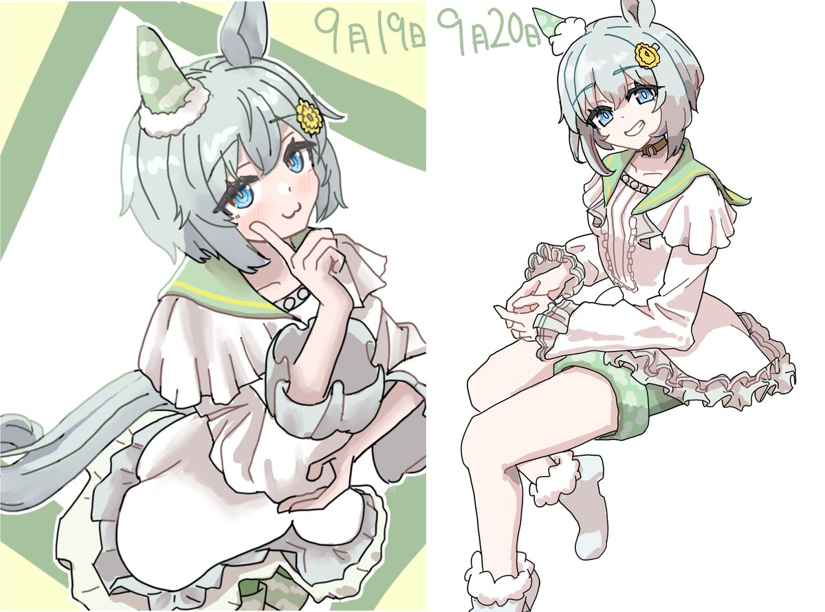 Holly_0819's tweet photo. せっかくの連休なので挫折した絵をまた始めてみました

#ウマ娘
#セイウンスカイ https://t.co/TSl0XmTWJR