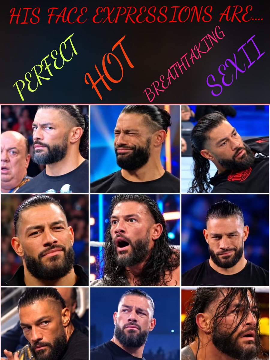 DottiKezlaw's tweet photo. Roman Reigns says Vince McMahon used to tell him his facial expressions were “too expressive.”

Meanwhile Roman since 2020:

#romanreigns #wwe #tribalchief #acknowledgeme #otc
@WWERomanReigns https://t.co/ThCf9cCXqg