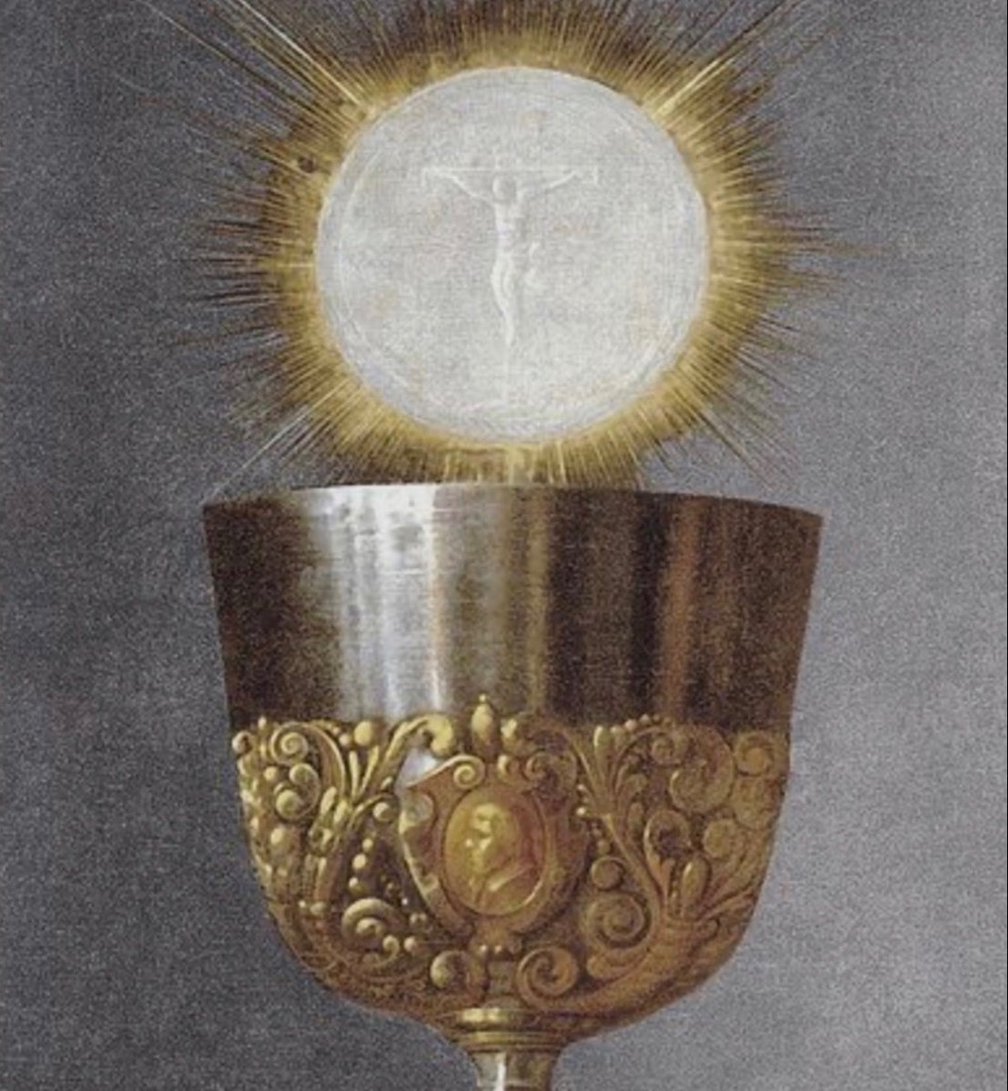 prayandfast2's tweet photo. "That Bread which you see on the altar, consecrated by the word of God, is the Body of Christ."

- St. Augustine https://t.co/RZqHvOIiAd