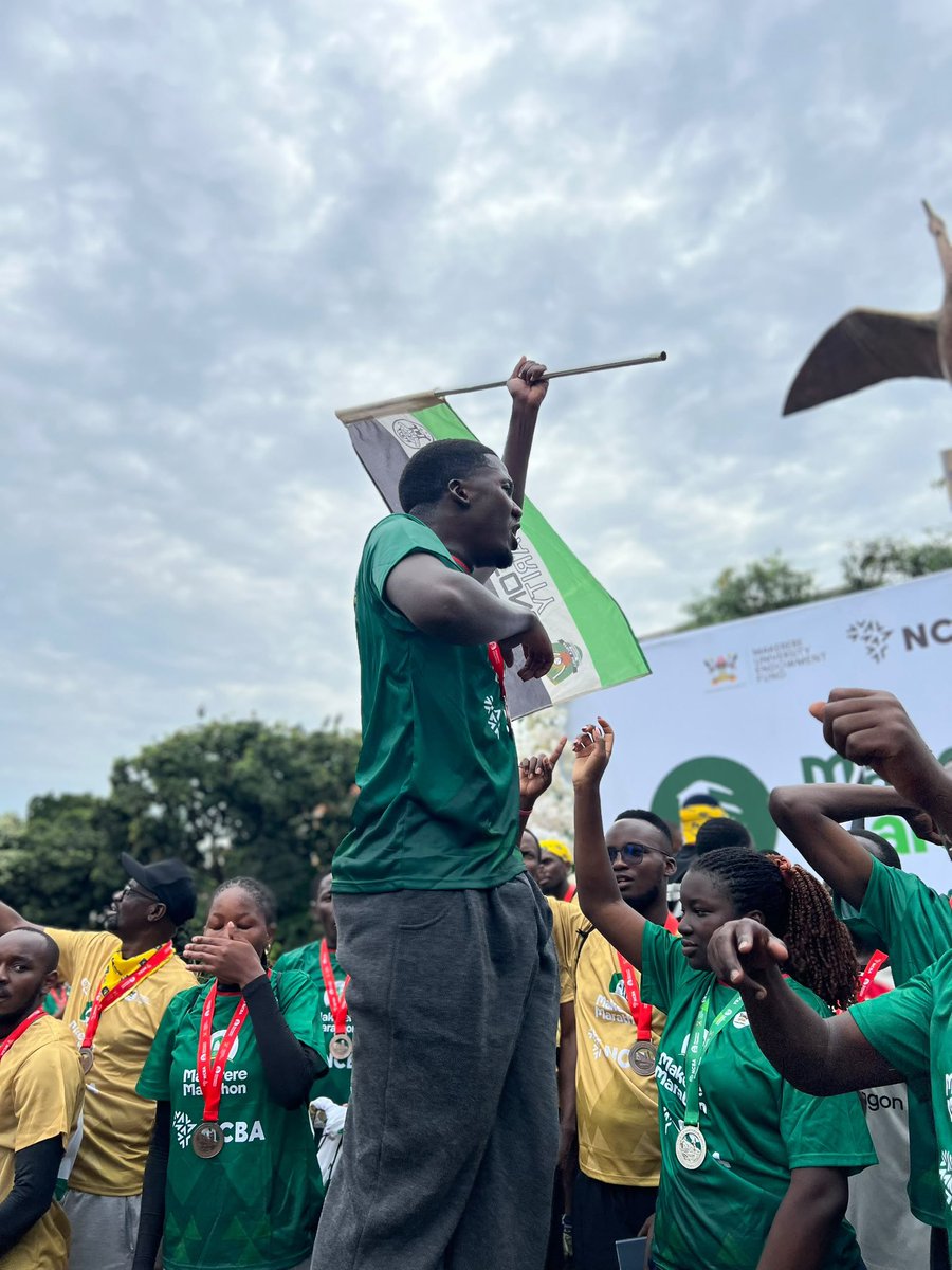 Kun2Sharif's tweet photo. From the climb to the finish line we showed up, pushed through, and made every step count. 

That’s what Afro stone solidarity stands for.

Proud moments, shared strength, and the spirit of the @Makerere Marathon. 

Together, we ran for a stronger cause bigger than ourselves. https://t.co/NX8AhYJAei