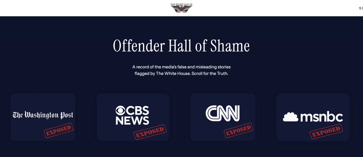 MaryBowdenMD's tweet photo. The @WhiteHouse website keeps a running tally of "Media Offenders," listing biased/false stories, giving a rebuttal for each, and ranking repeat offenders. The public can also submit tips.
I've learned the hard way that it's virtually impossible to sue these outlets when they get something wrong. Glad to see the WH calling them out.