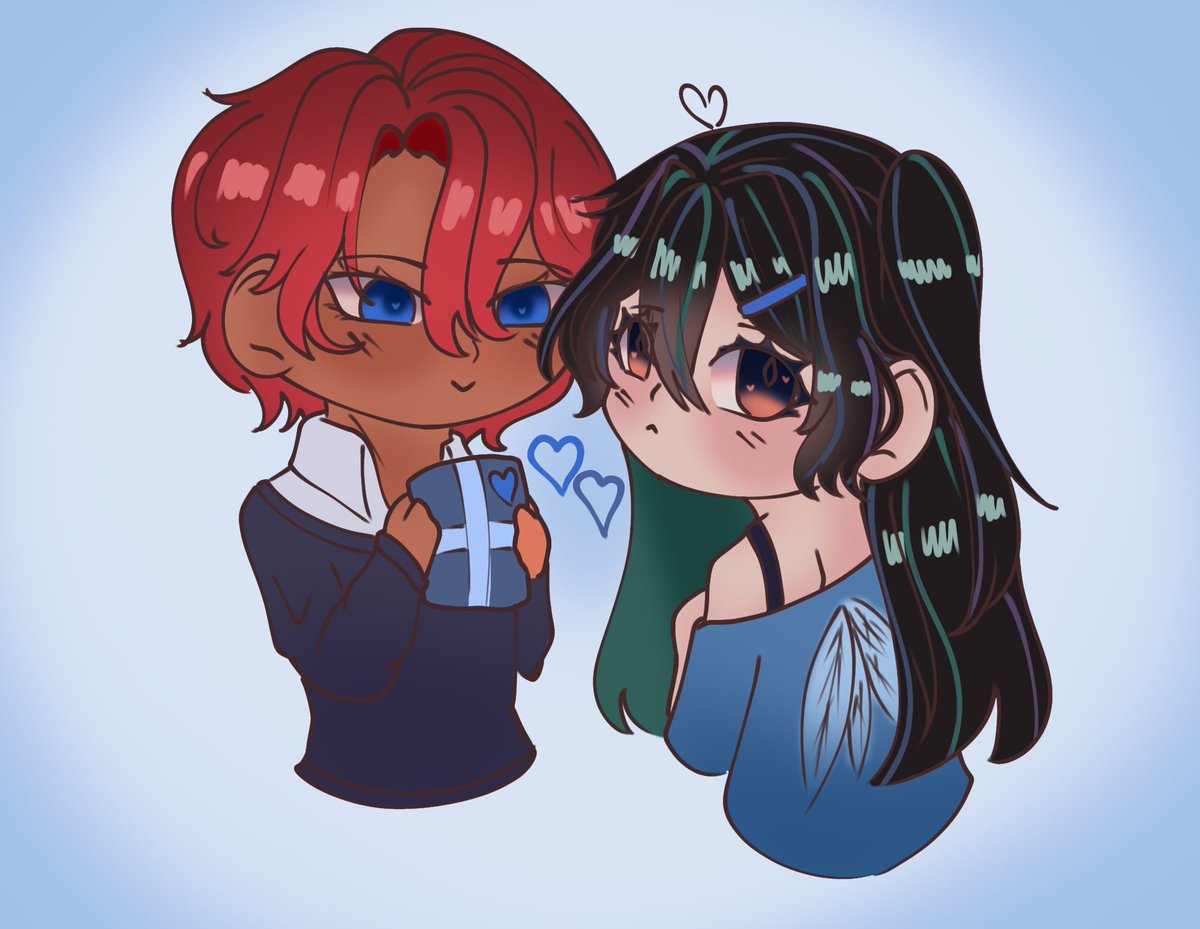 amesunny_art's tweet photo. Collab with twinn @Jerich_luv00 i love my cutiess🤧
#artcollab #tkatb #art #oc #ocart https://t.co/arc17RdKoS