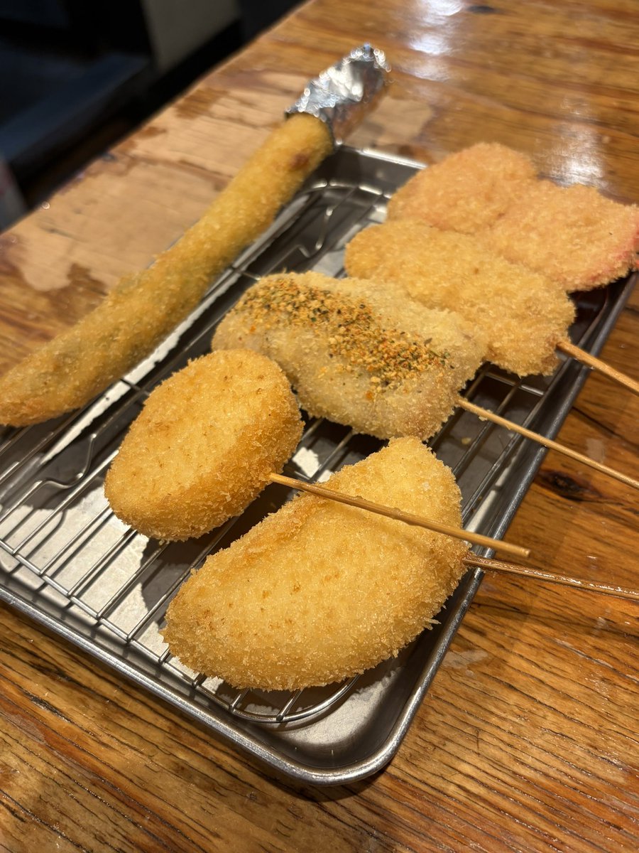 shimiru2026's tweet photo. 久しぶりの串カツ田中は楽しかった！ https://t.co/6D1MstqRgB