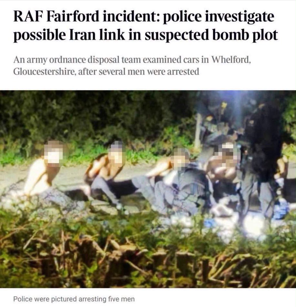 Matt_VickersMP's tweet photo. A suspected bomb plot. A possible link to Iran. On British soil.

Andy Burnham told us national security “can’t come at the expense of social security”.

The threats facing Britain are real. Keeping the British people safe must be the first duty of any government. https://t.co/PGxTdEV7xm