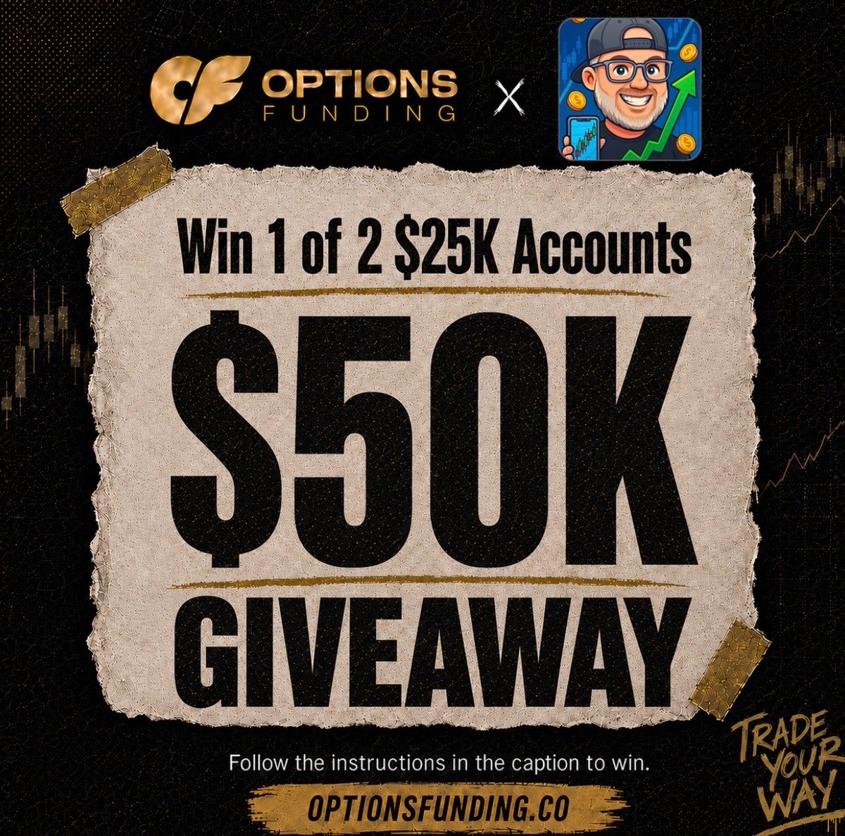 optionscalps's tweet photo. Giving away 2 25k options prop firm accounts. 

If you want to be in the drawing, repost and comment ‘OF’ on this posts. 

I’ll reach out via DM. https://t.co/ohFwEHz1om