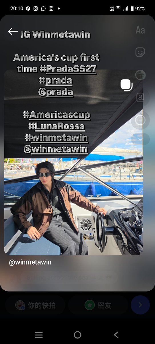 lboosang's tweet photo. Win更新ig

America’s cup first time
#PradaSS27 #Prada @Prada
#Americascup #LunaRossa

WIN DEFINES PRADA SS27

#PRADASS27xWIN  
#PradaxWin #winmetawin 
@winmetawin

https://t.co/pc8bkdQwDh https://t.co/PxLPziZSv8