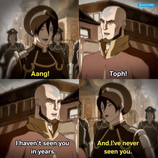 brainstorm_chan's tweet photo. Toph sense of humour never gets old😭😂 https://t.co/anvhqLPTXV