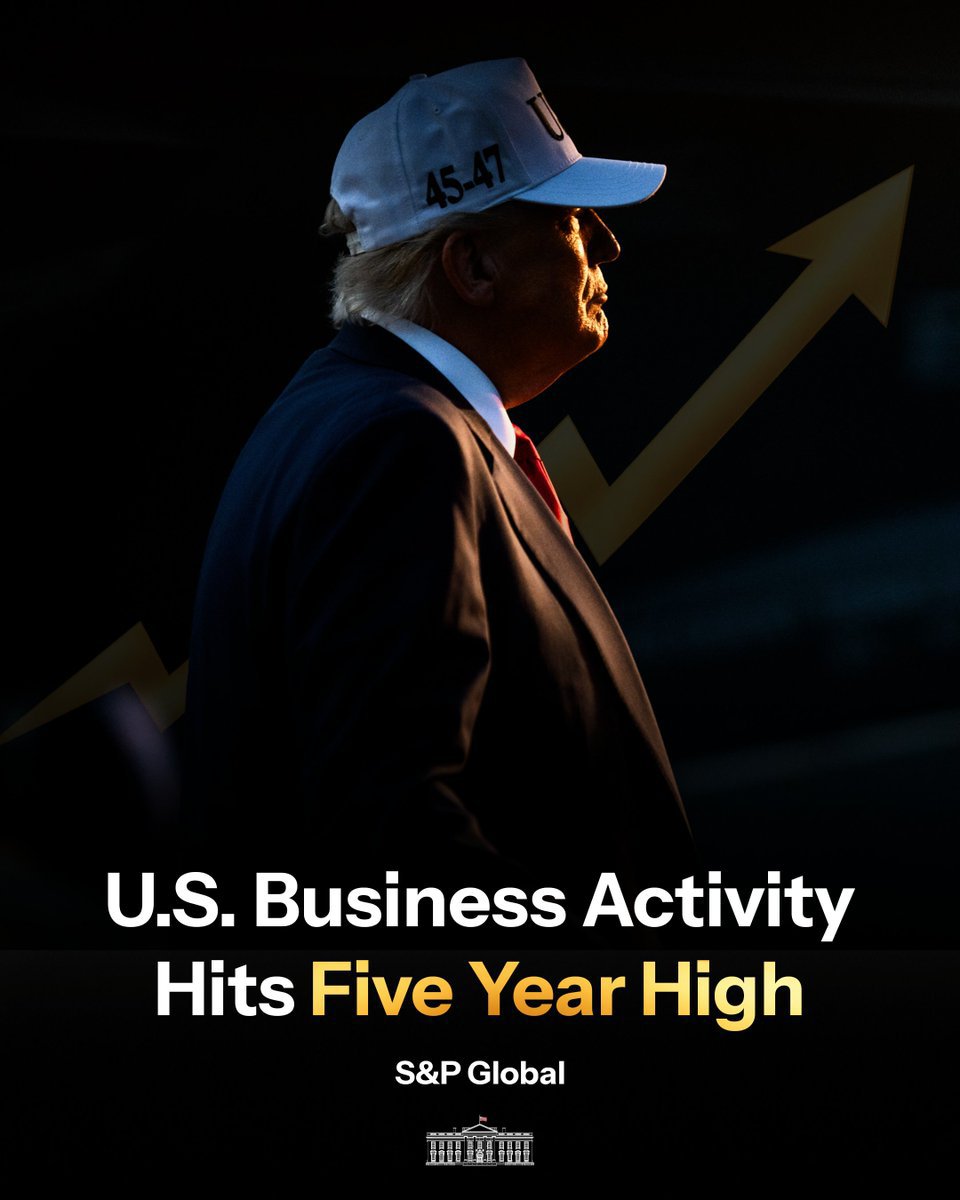 ilDonaldtrumo1's tweet photo. "MORE ORDERS, MORE OUTPUT, MORE AMERICAN WORKERS BEING HIRED. Manufacturing is growing, Businesses are expanding, and Demand is STRONG." - President Donald J. Trump 🇺🇸 https://t.co/Jqt3KYFXSS