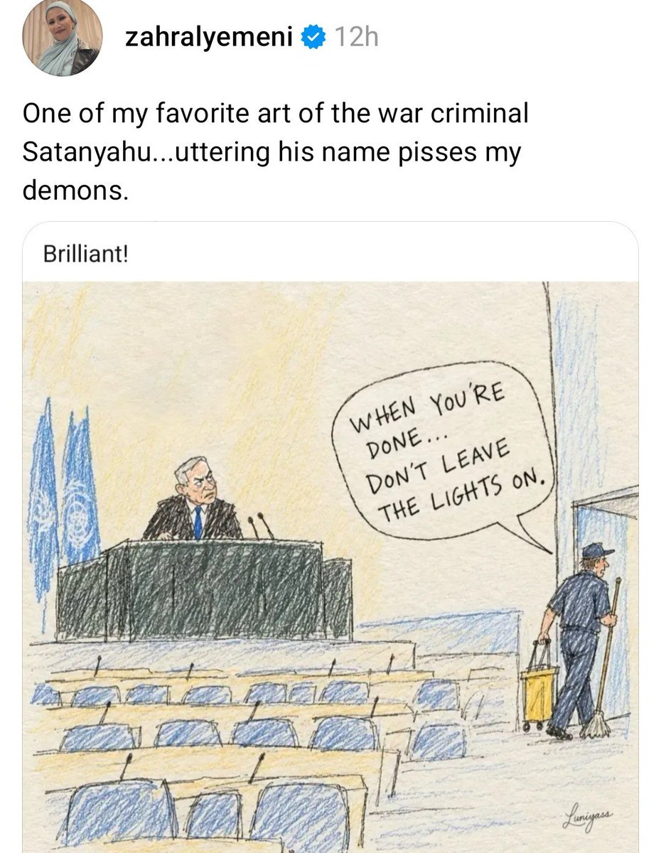 WithloveZahra's tweet photo. One of my favorite art of the war criminal Satanyahu...uttering his name pisses my demons. https://t.co/uxyomrXYPp