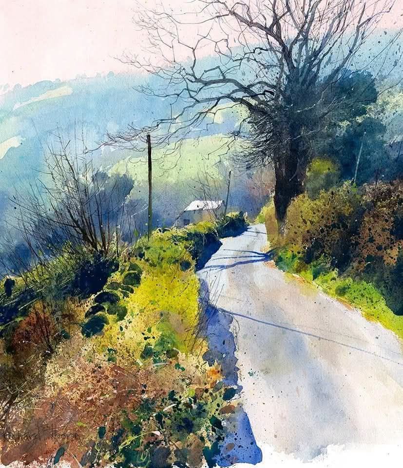 fraveris's tweet photo. Richard Thorn (British Artist, born 1952)

"Down in Misty Vale", undated.

Watercolor on Paper, https://t.co/E3jlQ7cBmo