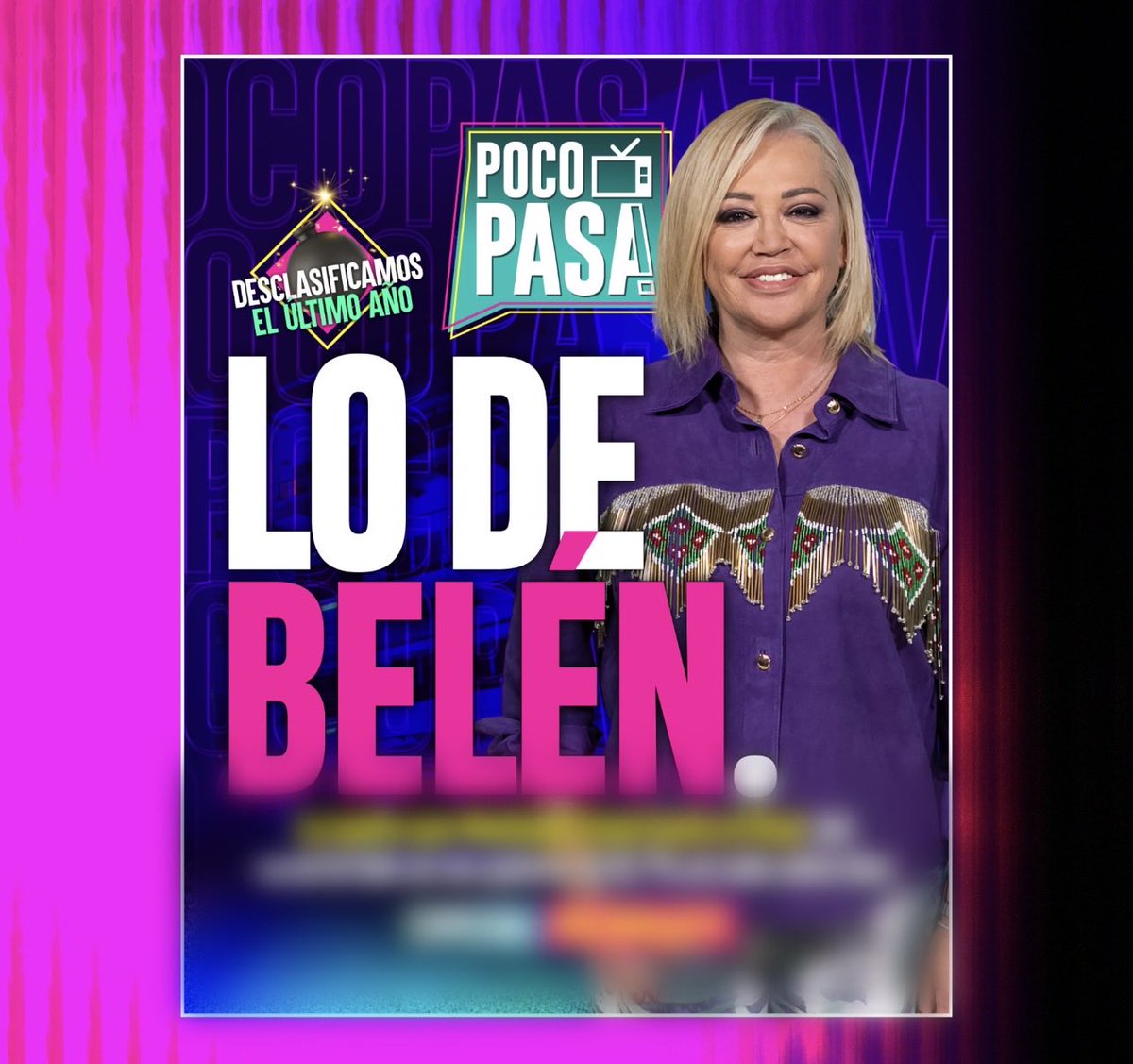 Pocopasatv's tweet photo. No vamos ni a esperar al 2, porque nunca hemos esperado. A las 20:30, #LodeBelén y otras cosas del último año. 

Lo sentimos porque igual a algunos implicados no les va a hacer gracia que se desclasifiquen algunas cosas, pero la verdad nos hace siempre más libres. Hay que airear. https://t.co/R6JnfrCqxT