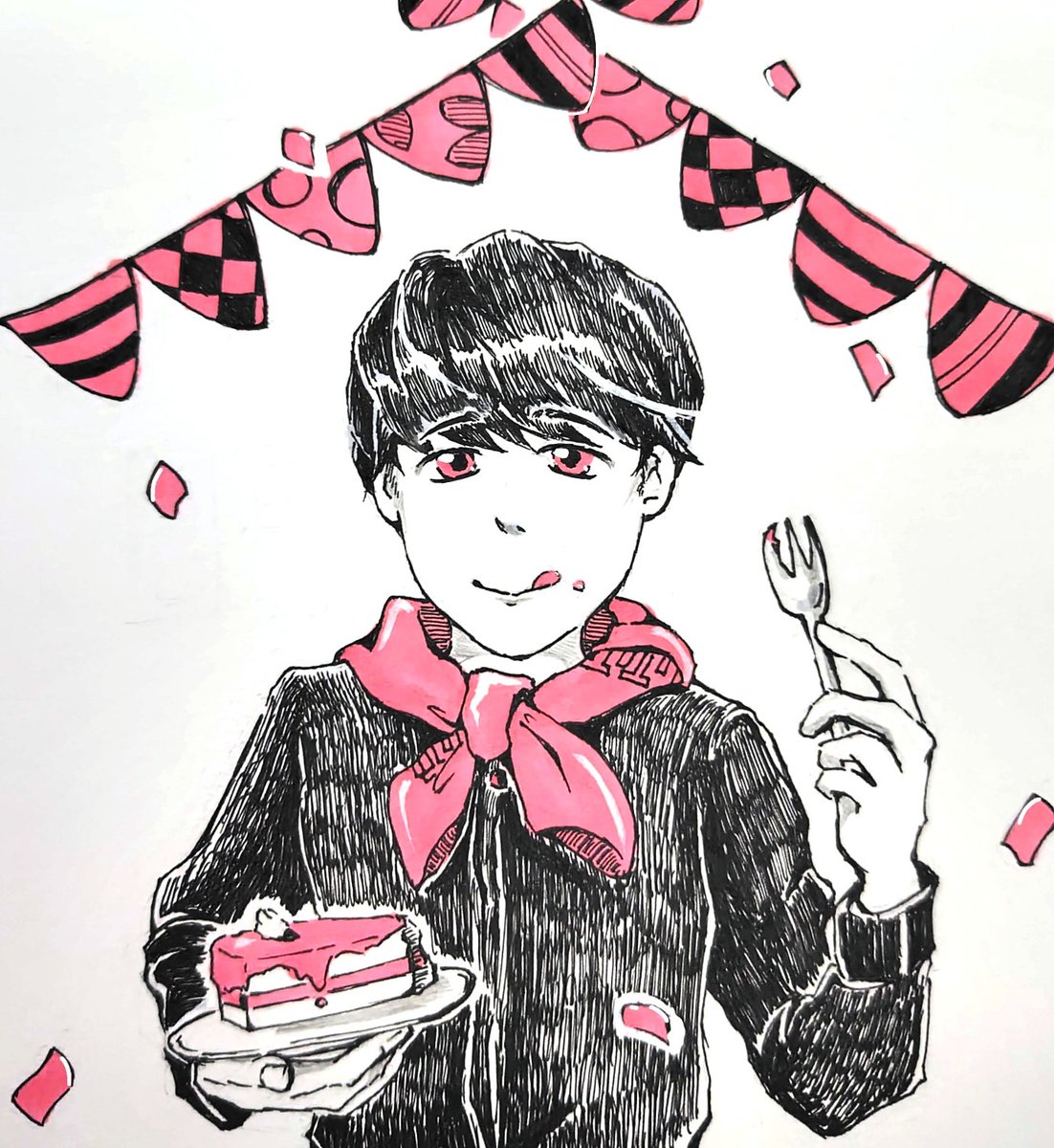 niwatoekaki's tweet photo. kkさんお誕生日おめでとうございます〜🎉✨️✨️
良い1年になりますように！！
#リドラの謎解きキャンバス
#kk生誕祭2026
#小林海斗生誕祭2026 https://t.co/wNXA9ZLGhY