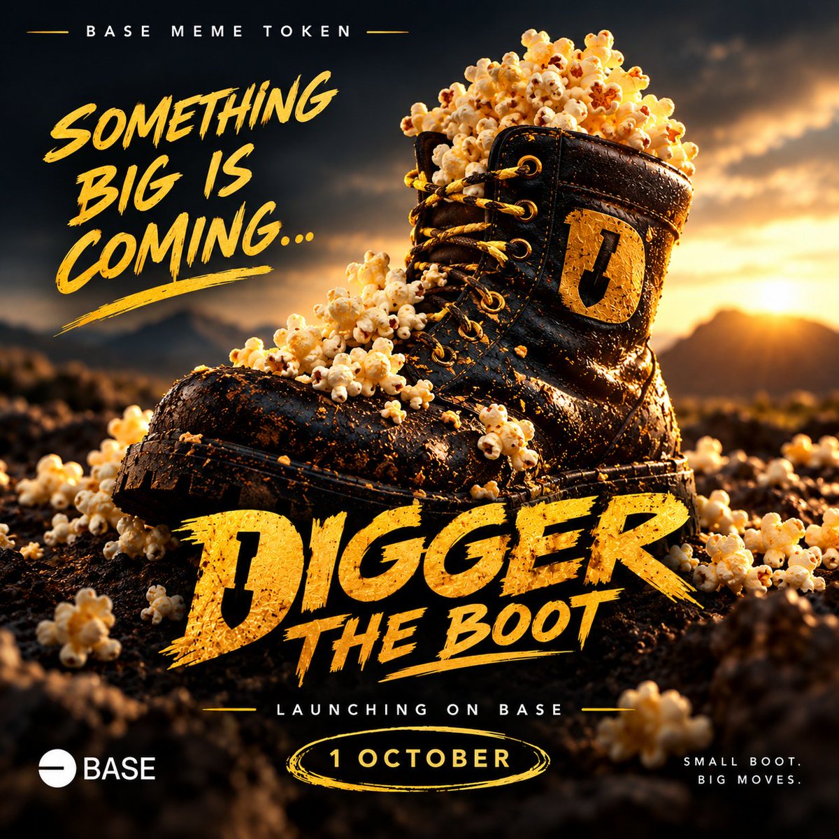 DIGGERtheboot's tweet photo. 🍿 The boot is filling up.

DIGGER THE BOOT 👢🍿
🚀 Launching on Base — October 1

CA: 0x446Acde00dB4EeA2dc6f827D266B61cB915FcB07

#Base #DiggerTheBoot https://t.co/STwuBCr1iq