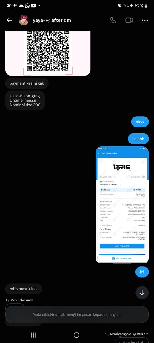 Alenka56508's tweet photo. @stroberyyyy aku juga habis kena nt kakk, nitip yaa
ini acc nyaa :https://t.co/h9YsemOUVE
habis bayar langsung block aku https://t.co/X2tSkwG7xv