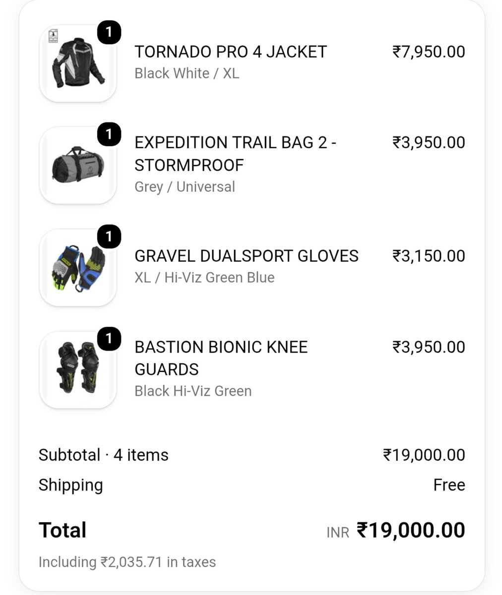midasjuli's tweet photo. @Maddoc_MD Tornado 
The glove is the worst. Next comes the bag. Jacket and knee guards are still usable. But I am not a regular rider. https://t.co/3pqLPC2n8I