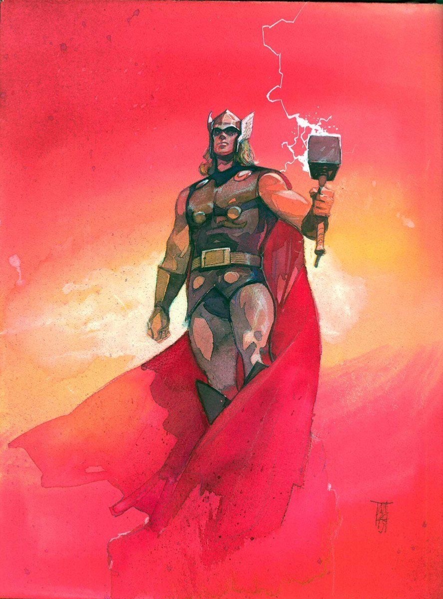 IntoWeird's tweet photo. The Mighty Thor by Alex Maleev #ComicArt #SuperheroArt https://t.co/MvAwlNrXYR