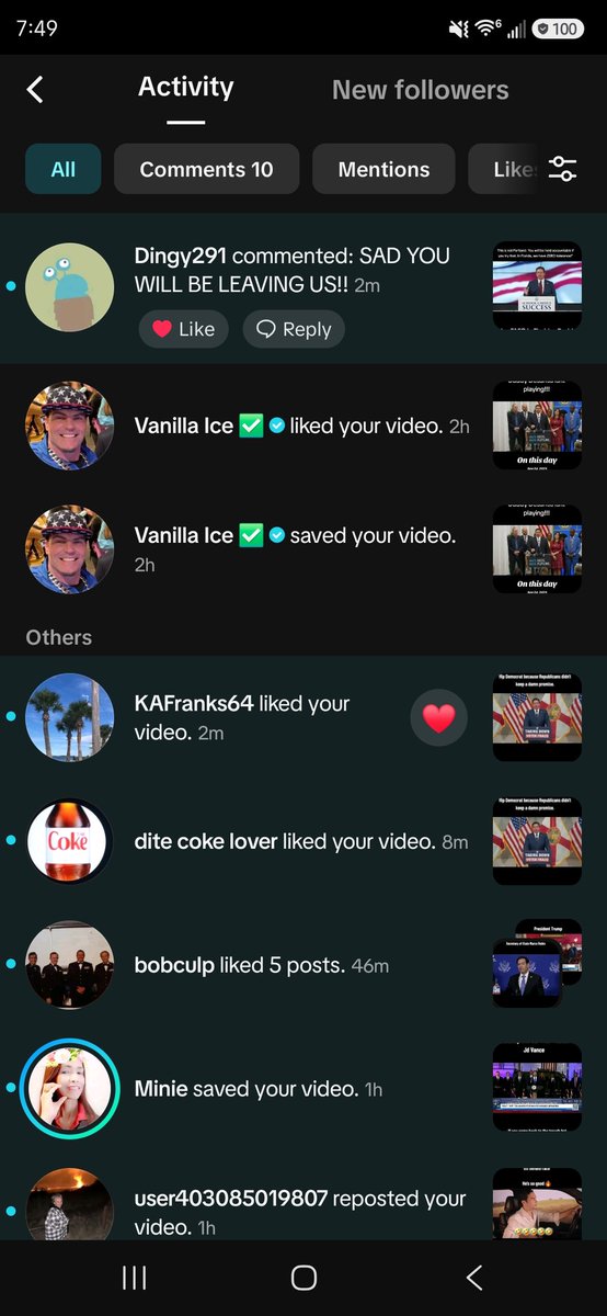 landersen83's tweet photo. Look who liked and commented on my #TikTok this morning !!! @vanillaice !!! I had to verify it was real lol 😆!! Apparently we have stuff in common!!!! He's a @RonDeSantis and @CaseyDeSantis
Fan!!!
#Floridian #RonDeSantis #CaseyDeSantis #FreeStateOfFlorida https://t.co/mQ2Wvz5rIr
