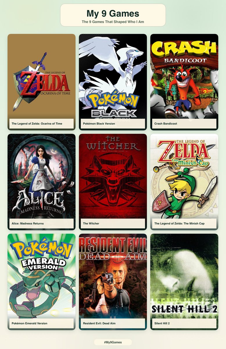 bunnisus's tweet photo. eu e meu top 9 jogos que mais me marcaram! ✨ https://t.co/2Dl2dcDgBE