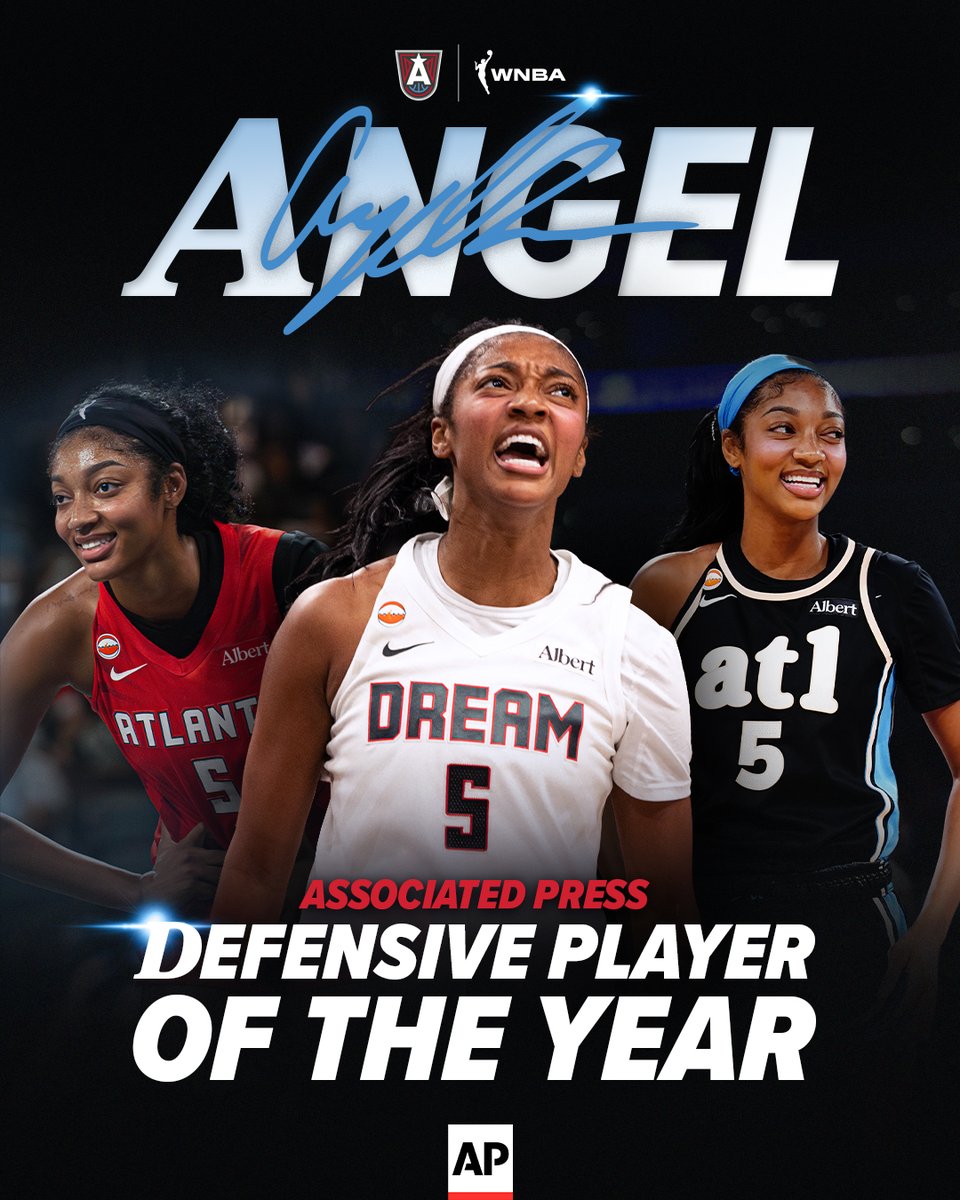 AtlantaDream's tweet photo. Say hello to the Atlanta Dream's first pair of AP Award-winning teammates 🙌

Angel Reese and Rhyne Howard have been selected to the All-AP Second Team, while Angel becomes the first player in Atlanta Dream history to earn AP Defensive Player of the Year honors. 

Congratulations, ladies ❤️