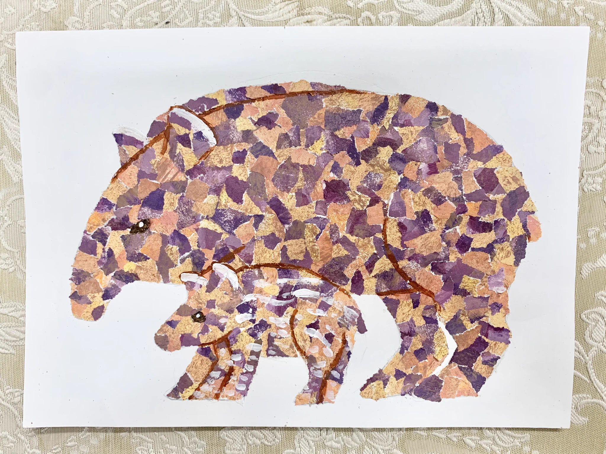 美術品 絵画 「三日月のＺＯＯ(バク)」 X-এ 長谷川＊𝒁𝒐𝒐 𝒊𝒔 𝒕𝒉𝒆 𝒑𝒆𝒂𝒄𝒆.: 