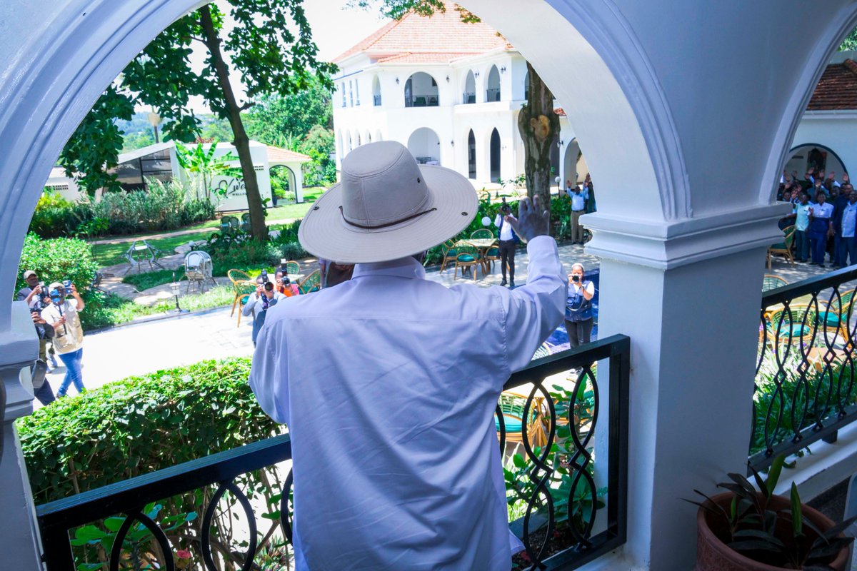 PLUNEXT's tweet photo. Just in:  Today in Mbale, President Museveni officially opens the renovated Mt elgon hotel. https://t.co/F284B94GV8