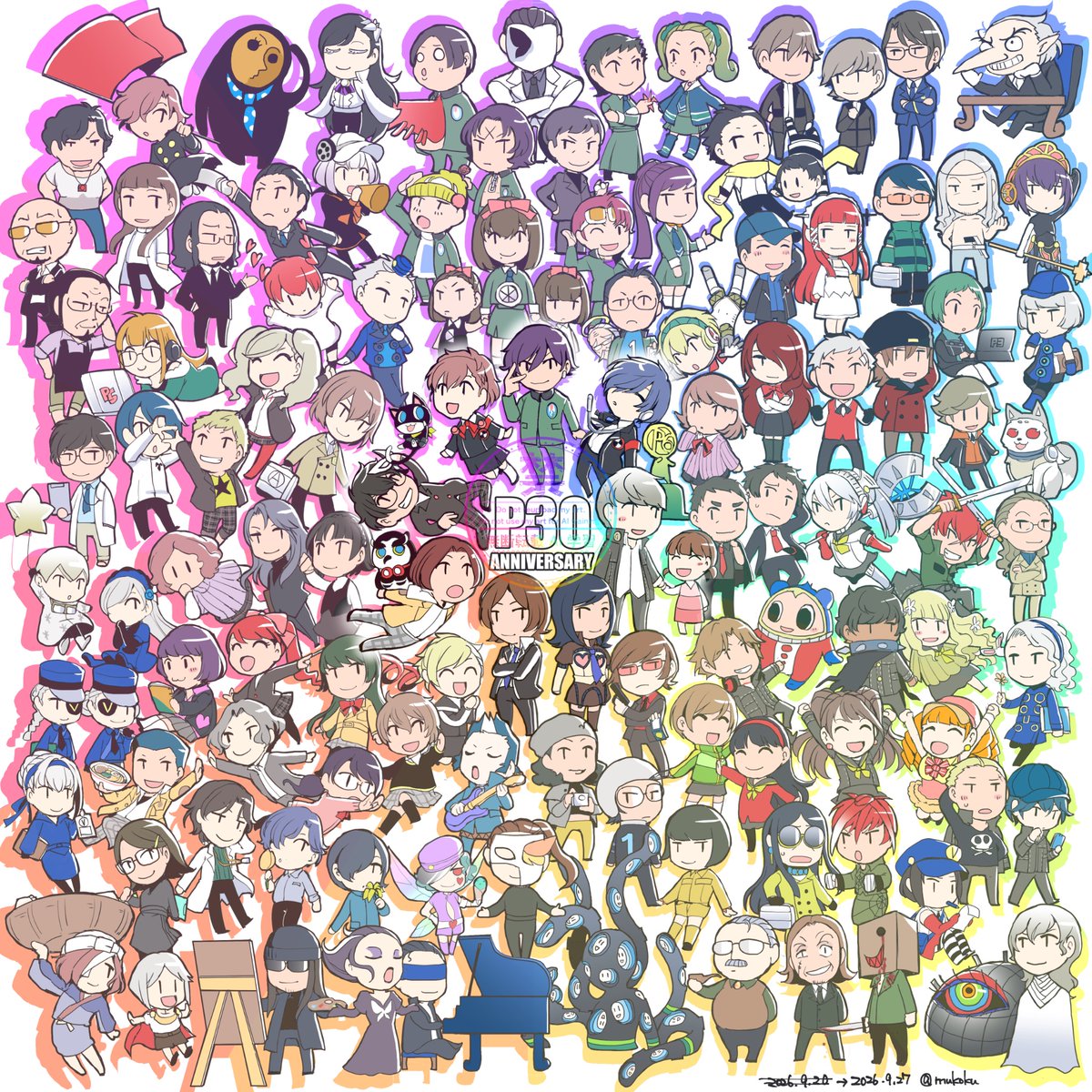 mukoku's tweet photo. 一週間遅れましたが30周年おめでとうございます
なんだかんだ人生の半分は共に過ごしてきたシリーズです
 #ペルソナ30周年おめでとう https://t.co/6ykmXaSU19