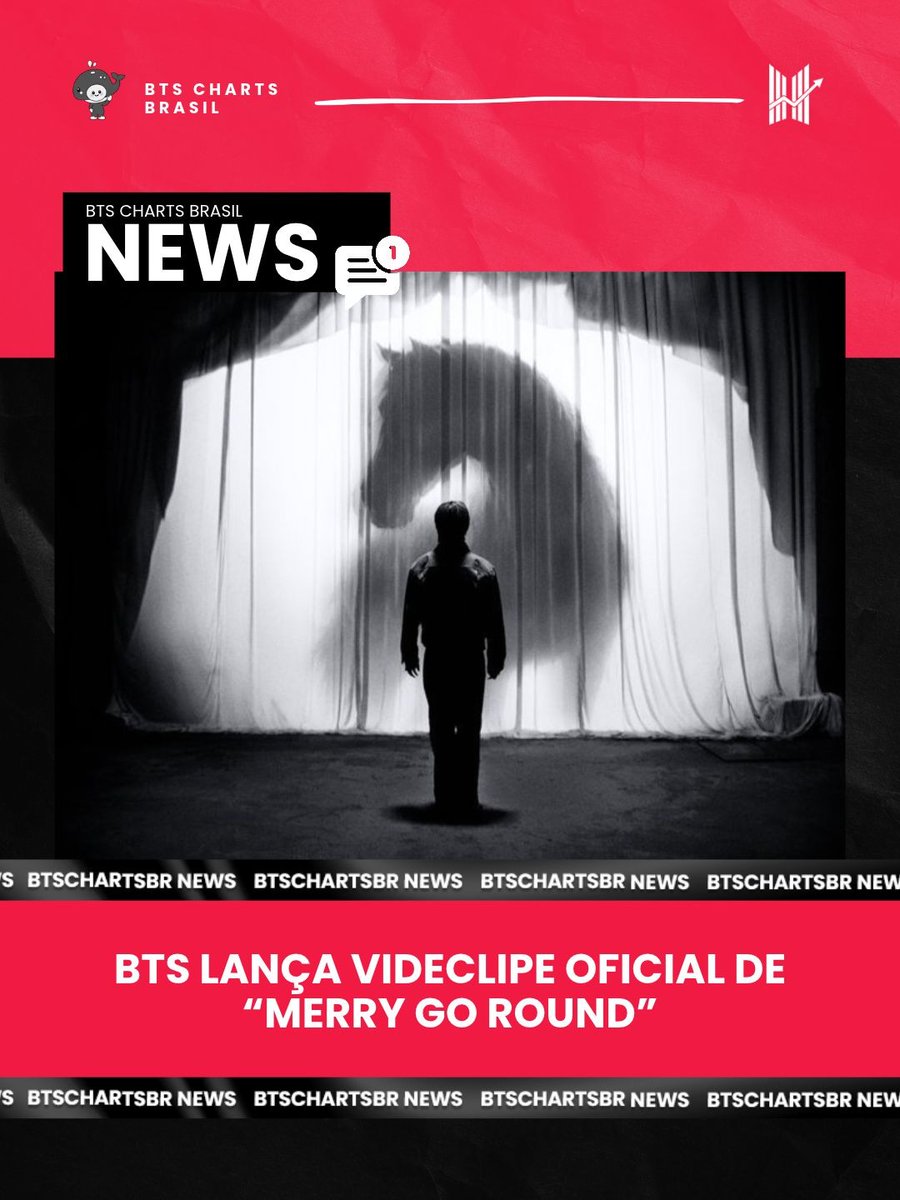 BTSChartBR's tweet photo. BTS LANÇA VIDECLIPE OFICIAL DE “MERRY GO ROUND”

O BTS presenteou os fãs com o lançamento do videoclipe oficial de “Merry Go Round”, faixa do álbum “ARIRANG”.

O MV já está disponível no YouTube, trazendo mais um conteúdo especial para o ARMY acompanhar durante a nova era do grupo.

 Assista ao videoclipe: https://t.co/bYbv9ed6qT